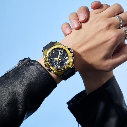Image of V2A Styrke 5120 Analog Digital Watch for Men | Hybrid Multi Display Dial | Alarm Stopwatch Day Date 12 /24 Hr | TPU Strap | 30M Water Resistant | Gift for Mens