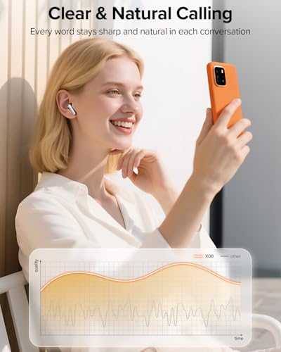 TAGRY Bluetooth Headphones True Wireless Earbuds 60H Playback LED Power Display Earphones with Wireless Charging Case IPX5 Waterproof in-Ear Ear buds with Mic for TV Smart Phone Laptop Computer Sports