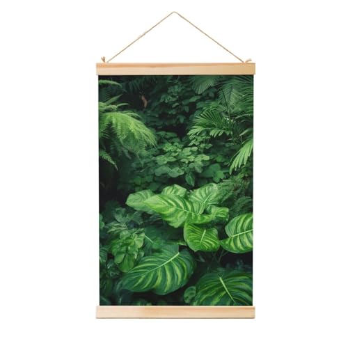 Poster plantes vertes à croissance dense pour créer un salon nature et moderne