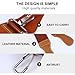 Healifty Leather and Canvas Double-layer Razor Strop Strap with Hanging Buckle, Barber Strop for Straight Razor Sharpening and Shaving Accessories