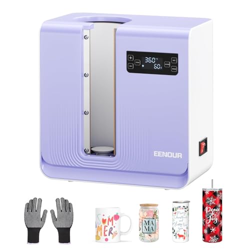EENOUR Auto Tumbler Heat Press Machine, Automatic Rotating Tumbler Press, Pressure Setting Mug Press...