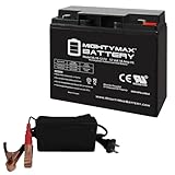 Mighty Max Battery ML18-12F2-12 Volt 18 AH, F2 Terminal, Rechargeable SLA AGM Battery + 12V 4Amp Charger