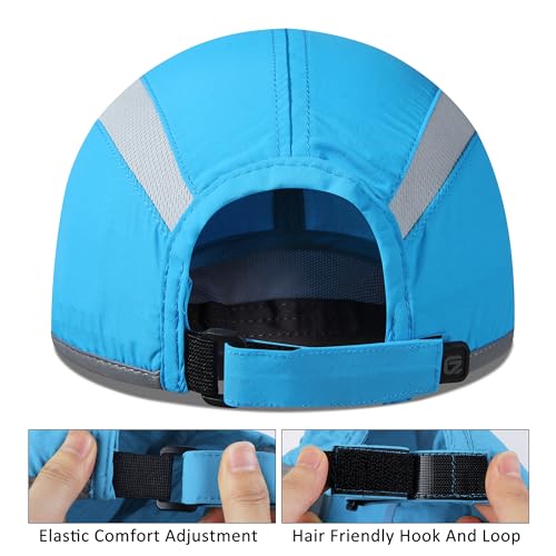 Image of GADIEMKENSD Reflective Folding Outdoor Hat Unstructured Design UPF 50+ Sun Protection Sport Hats for Womens and Mens