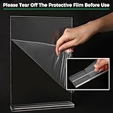 Thboxes A4 Acrylic Sign Holder, 4 Pack T-Shaped Double-Side Display Stand Poster Holder Clear A4 Menu Holders for Office, Hotel Store Restaurant - Image 3