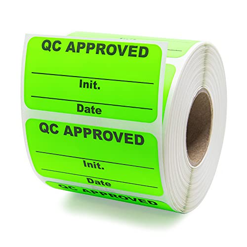 Labelvalue | Qc Approved Quality Control Inventory Labels 2" X 1" Lv-Qcapproved #TOP2