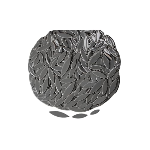 VerzTile Petal Shaped Ceramic Tiles in Gray