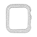 HJINVIGOUR Gorgeous Bling Zircon Crystal Diamond Case Bezel Cover Compatible Apple Watch Series 6 5 4 SE 40mm Series 3 2 1 38mm (Silver, 38mm/40mm)