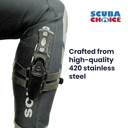 Scuba Choice Dive Knife - 420 Stainless Steel, 3-inch Blade, 6.5-inch Total Length, Corrosion-Resistant, Quick Release Sheath – Ideal for Scuba Diving, Spearfishing, Water Sports, & Survival Gear - Thumbnail 2