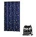 Produktbild Dream Art Anywhere Temporary Portable Blackout Curtain/Adjustable Blackout Shades Blinds with Suction Cups for Bedroom or Travel Use,Silver Moon& Star Foil Print Blue Curtain,1 pc