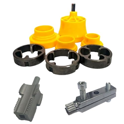 Taraud de tuyau en PVC - Kit de tarauds avec filière - Taraud - Outils de mâchoire - Outils à main pour installations sanitaires intérieures et extérieures - Avec support de tuyau réglable
