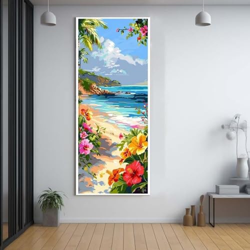 Diamond-Painting La Plage Full Square Strass, l'Élégance d'une Mosaïque XXL pour Salon