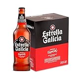 Lager Especial Estrella Galicia Especial - Cerveza Lager Especial, Pack de 6 botellas x 66 cl, Sabor Ligero y Amargo, Aroma a Lúpulo, 5,5% Volumen de Alcohol