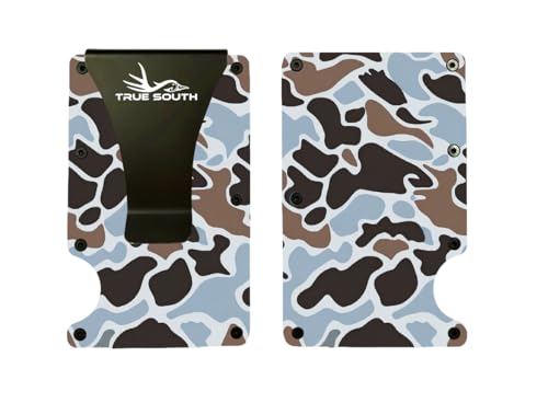 Image of True South Slim Wallet Men RFID Blocking Aluminum Camo Card Holder Clip | Slim RFID-Blocking Wallet with Money Clip - Built for the Outdoors