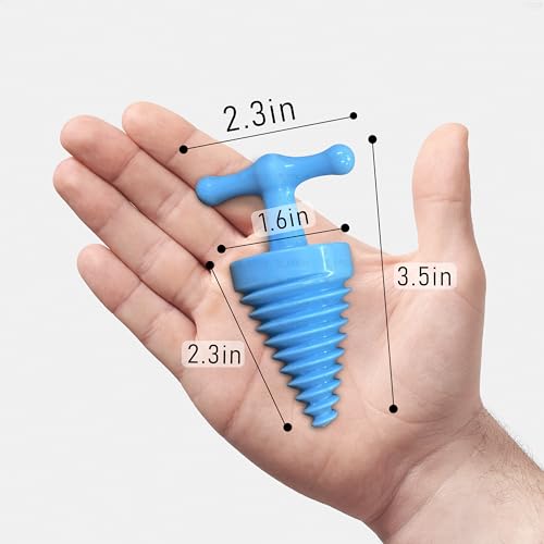 Image of OTICA Dual-Use Mouth Opener - For Emergency Anesthesia, Oral Therapy & Gutka Rehab | Spiral Jaw Stretcher with Easy-Grip Handle (Sky Blue)