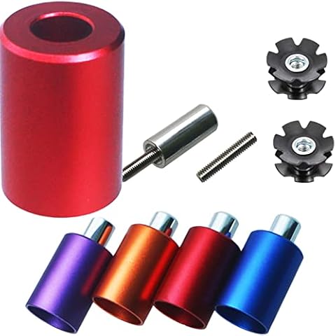 GANOPPER Bicycle Fork Star Nut Setting Tool, Installment Tool with Free Spare Special Screw and 2 Start Nuts Repair Tool (Red) Cover