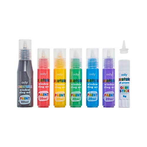Creatibles DIY Window Cling Art Kit - 7 Piece Set 2 41 FnkQuk2L