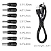 GutReise USB to DC Power Cable,8 Connectors Adapter for HUB Splitter,Mini Fans,DJ Controller, LED Lights, Electronic Devices Routers Speakers LCD CCTV Cameras TV Box