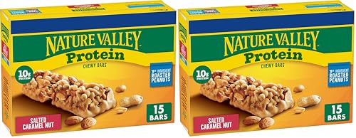 Image of Nature Valley Protein Chewy Snack Bars, Salted Caramel Nut, 15 Bars, 21.3 oz (Pack of 2)