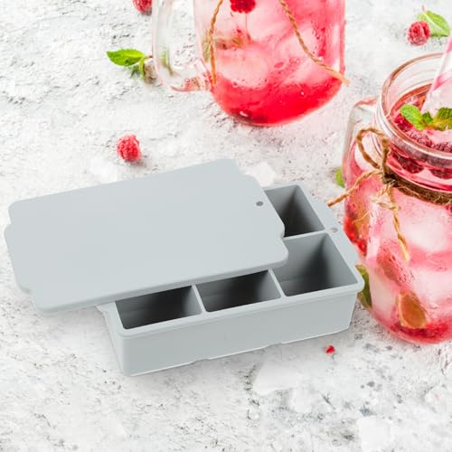 Bandeja para Cubitos de Hielo de Silicona con Tapa Color Gris miniatura 6