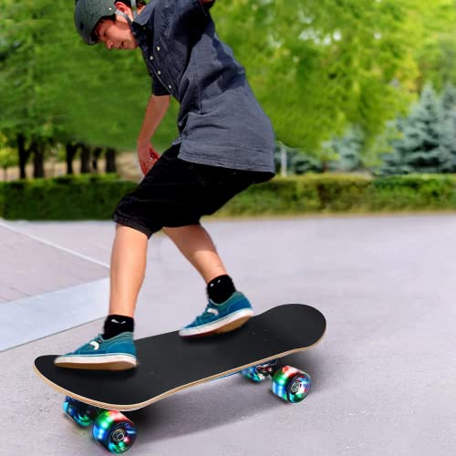 Gieeu Skateboards With Colorful Flashing Wheels For Beginners,Kids,Teens,Adults,31 X 8 Inch Complete Standard Skate Boards 9 Layer Canadian Maple Deck Concave Skateboard thumb #5