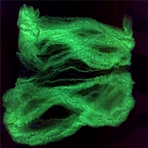 Zhzrche Glow in The Dark Spider Web Halloween Fake Spider Web White Stretch Spider Webs Halloween Decoration Cobwebs