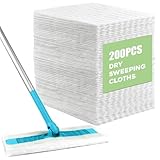 Chovbe 200 Pcs Dry Sweeping Cloths Pads, Compatible with Flash Speed Mop Refill Wipes Disposable Duster Refills Floor Wipes Duster Refills for Floor Wood Tile Mopping and Cleaning