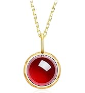 [ＤＡＺＺＡＲＲＹ] ガーネット ペンダント 10K ネックレス シルバー925 一月誕生石 純銀 プレゼント 誕生日 アクセサリー