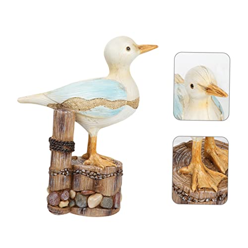 Yardwe 1Pc Simulation Seagull Ornaments Figurines For Outdoors Home Decoration House Decorations For Home Seagull Sculpture Figurine Statue Model Miniature Gifts Seagull Miniature Display #TOP6