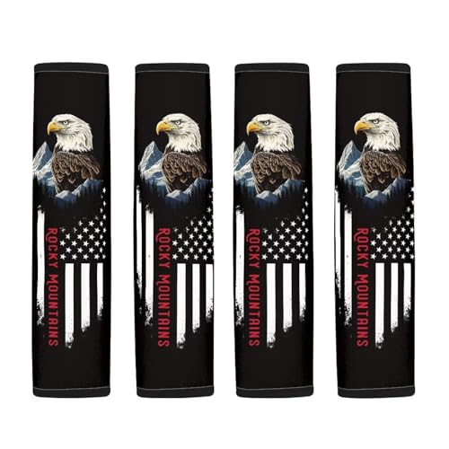 Image of AFPANQZ Eagle 250 Years Car Seat Belt Pads Covers Harness Shoulder Straps Pad Cushion Safety Seatbelt Pillow Cover for Adults Comfortable Driving Adjustable Universal Fit