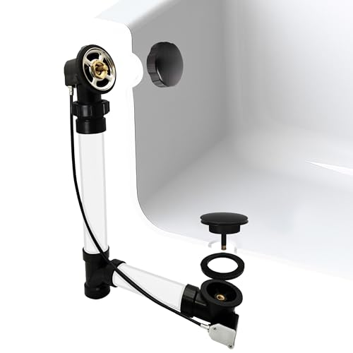 Westbrass A50A45BJ-12A Kit de vidage de baignoire avec rotule et garniture en laiton, 3,8 cm Sch. 40 ABS 114,3 cm, bronze antique