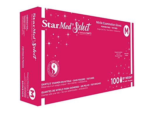 Sempermed StarMed Select Nitrile Examination Gloves, Medium, 100 gloves/box