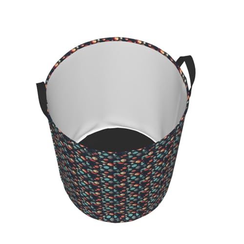 Panier à linge rond lavable et imperméable grand modèle planètes