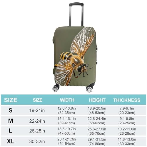 Bee Flying Luggage Cover Elastic Suitcase Protector Case Anti-Scratch Washable Baggage Covers Protector For Traveling, Aircraft Consignment L2
