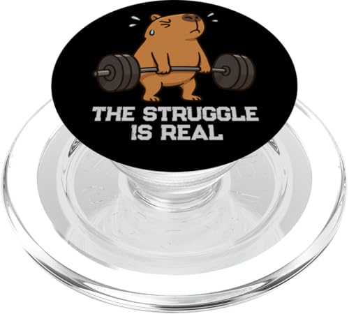 Capybara Deadlift Gymrats La lotta è un vero sollevamento uomini donne PopSockets PopGrip per MagSafe