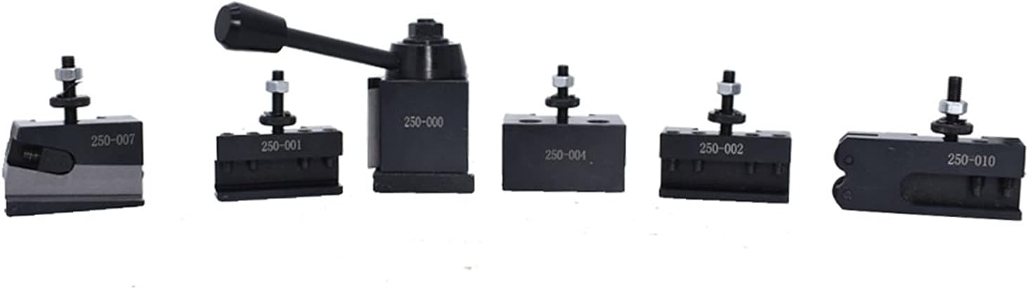 OXA Tool Post Set 6-Pack Wedge Type Quick Change Tool Post Set for Mini Lathe Swing 8Inch 250-000