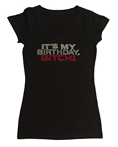 Amazon.com: Womens T-Shirt with It's My Birthday Bitch ! in