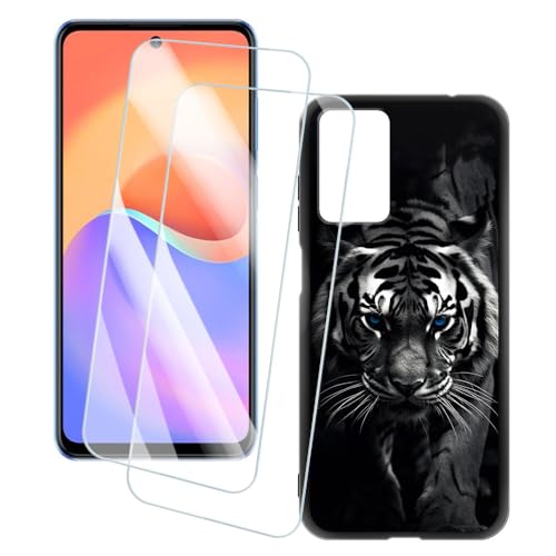 OAGELIM 2�Z�b�g �X�N���[���v���e�N�^�[ + �P�[�X ZTE S30 SE (6.67 �C���`) �Ƃ̌݊������� �A�[�e�B�X�e�B�b�N�J�X�^���v�����g�J�o�[�Ƌ����K���X�t�B���� �X�N���b�`�h�~ (��)