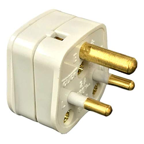 Click Essentials 2A Round Pin Plug White (PA165)