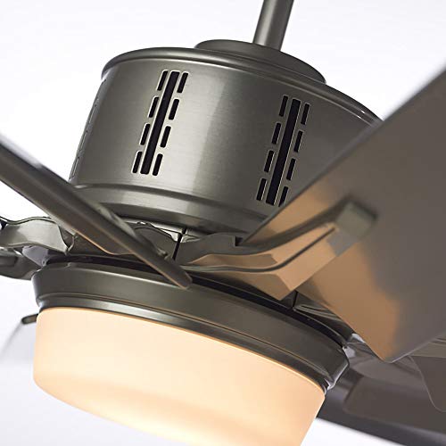 Luminance Kathy Ireland Home Aira Eco Led 72 Inch Ceiling Fan | Large Indoor/Outdoor Fixture With Integrated Lighting | Modern 8 Blade Design With 6-Speed Wall Control | Damp Rated, Platinum #TOP3