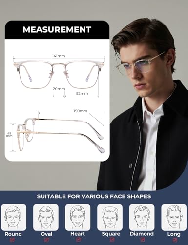 Image of ZanyLen Blue Light Blocking Glasses Men Computer Gaming Glasses For Mens