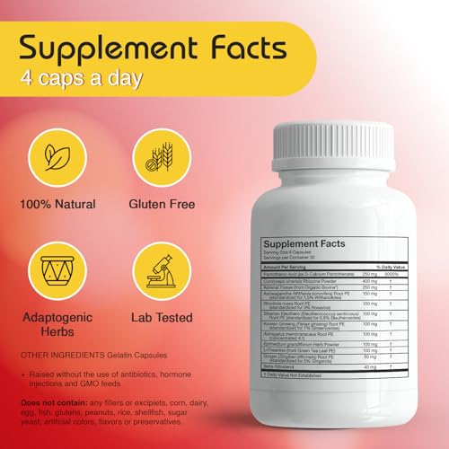Rlc Labs ADRENALSUP-120 Rlc, A-Drenal, Adrenal Support For Stress Relief And Energy, 120 Capsules thumb #3