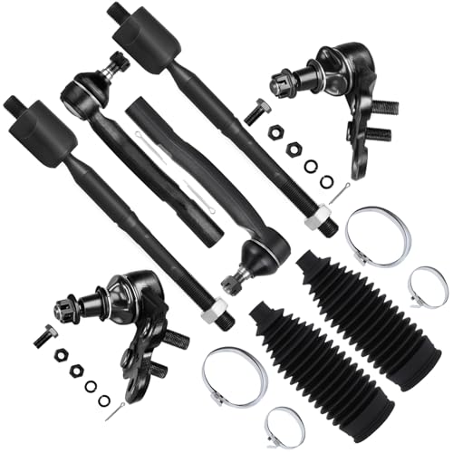 SCITOO 8pcs Front Suspension Kit Lower Ball Joints Inner Outer Tie Rod Ends w/Steering Boots fit for 2002-2006 for Toyota Camry for Toyota Solara for Lexus ES330