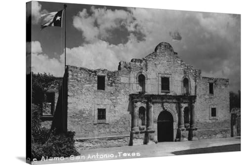 ART.COM Stretched Canvas Print San Antonio, Texas - The Alamo by Lantern Press, 36" x 24" by ART.COM - Used condition - US$88.12