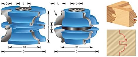 Miniatura 2 de Amana Tool - SC596 - Puerta exterior (2 piezas, con punta de carburo, 3 alas, 3  1732 diámetro)