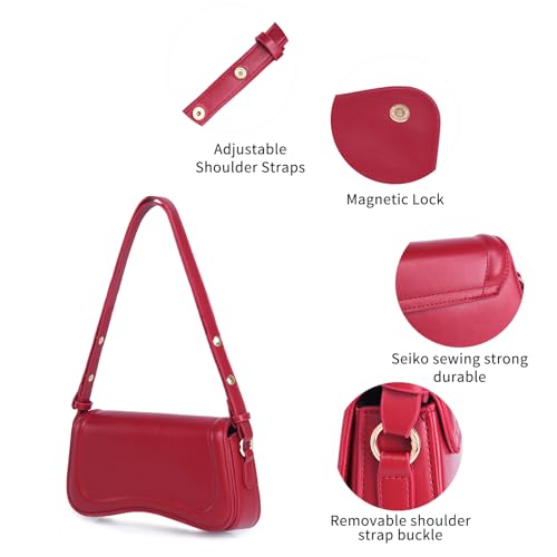 Image of PU Leather Tote Bag for Women with 2 Removable Straps and Zipper Closure