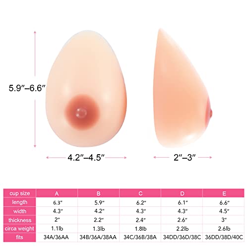 Y-Not B Cup Silicone Breast Forms Self Adhesive For Crossdresser Fake Prosthesis Nude #TOP5