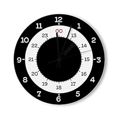 Decorative Wall Clock Silent Non Ticking Military Time Home Decor Wall Clock Round 12 Inches review