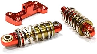 Integy RC Model C26105RED Billet Machined Spring Loaded Front Bumper Mount Kit for Axial 1/10 Yeti