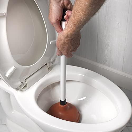 Image of LDR 512 3210A Toilet Sink and Drain, Plastic Handle Rubber Cup Removes Clogs for Bathrooms, Kitchens, Baths, Showers, Powerful Commercial and Residential, Flat Plunger