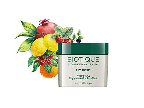 Image of Biotique Bio Papaya Visibly Flawless Skin Face Wash For All Skin Types, 150ml And Biotique Bio Fruit Whitening And Depigmentation & Tan Removal Face Pack, 75g
